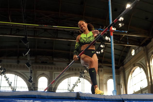 French pole vaulter Marie-Julie Bonnin during Weltklasse 2026, the Zurich stage of Diamond League held in Zurich Main Station Dübendorf Dürrbach Zürich Schweiz Copyright: xSergioxBrunettix