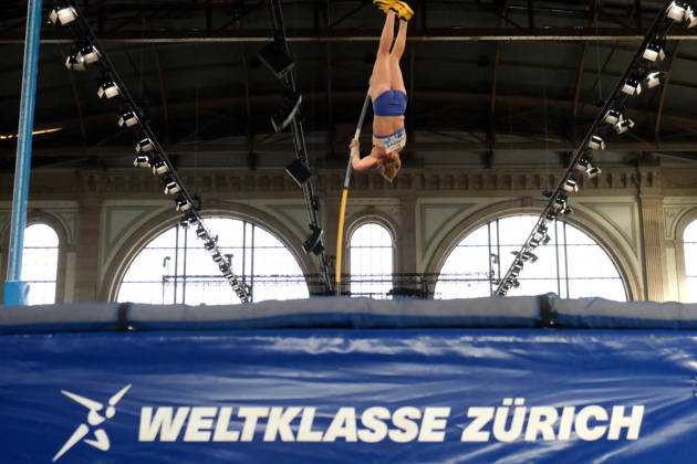 American pole vaulter Emily Grove during Weltklasse 2026, the Zurich stage of Diamond League held in Zurich Main Station Dübendorf Dürrbach Zürich Schweiz Copyright: xSergioxBrunettix