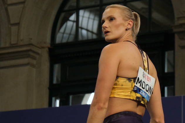 American pole vaulter Katie Moon during Weltklasse 2026, the Zurich stage of Diamond League held in Zurich Main Station Dübendorf Dürrbach Zürich Schweiz Copyright: xSergioxBrunettix