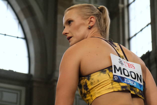 American pole vaulter Katie Moon during Weltklasse 2026, the Zurich stage of Diamond League held in Zurich Main Station Dübendorf Dürrbach Zürich Schweiz Copyright: xSergioxBrunettix