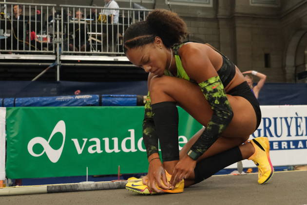 French pole vaulter Marie-Julie Bonnin during Weltklasse 2026, the Zurich stage of Diamond League held in Zurich Main Station Dübendorf Dürrbach Zürich Schweiz Copyright: xSergioxBrunettix