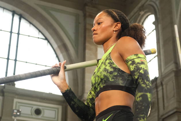 French pole vaulter Marie-Julie Bonnin during Weltklasse 2026, the Zurich stage of Diamond League held in Zurich Main Station Dübendorf Dürrbach Zürich Schweiz Copyright: xSergioxBrunettix