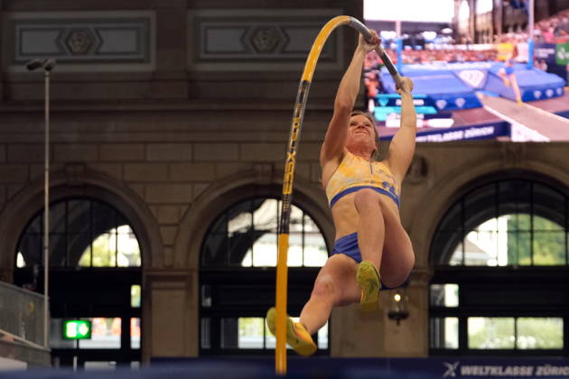 American pole vaulter Emily Grove during Weltklasse 2026, the Zurich stage of Diamond League held in Zurich Main Station Dübendorf Dürrbach Zürich Schweiz Copyright: xSergioxBrunettix
