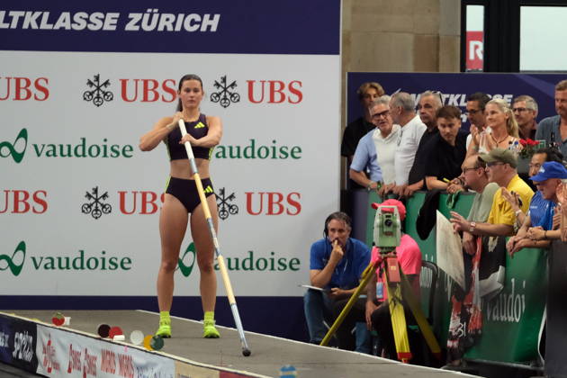 American pole vaulter Hana Moll during Weltklasse 2026, the Zurich stage of Diamond League held in Zurich Main Station Dübendorf Dürrbach Zürich Schweiz Copyright: xSergioxBrunettix