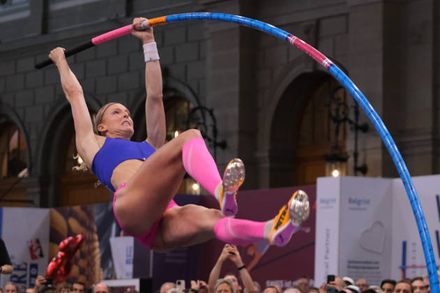American pole vaulter Sandi Morris during Weltklasse 2026, the Zurich stage of Diamond League held in Zurich Main Station Dübendorf Dürrbach Zürich Schweiz Copyright: xSergioxBrunettix