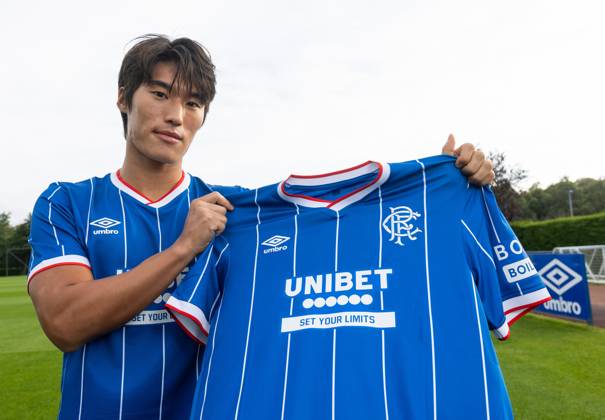 Rangers sign Minsu Kim from Girona on a four year deal. Rangers sign Min Su Kim - The Rangers Training Centre, Glasgow, Lanarkshire, Scotland, UK - 27 Aug 2026Glasgow The Rangers Training Centre Lanarkshire, Scotland United Kingdom EDITORIAL USE ONLY  Copyright: xRangersxFC Shutterstockx 17120243h