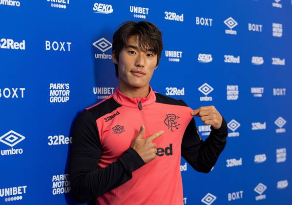 Rangers sign Minsu Kim from Girona on a four year deal. Rangers sign Min Su Kim - The Rangers Training Centre, Glasgow, Lanarkshire, Scotland, UK - 27 Aug 2026Glasgow The Rangers Training Centre Lanarkshire, Scotland United Kingdom EDITORIAL USE ONLY  Copyright: xRangersxFC Shutterstockx 17120243c
