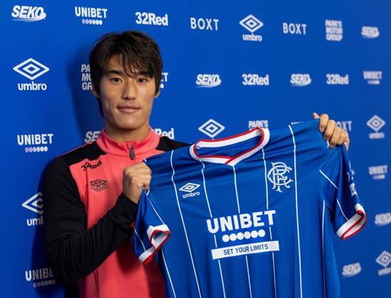 Rangers sign Minsu Kim from Girona on a four year deal. Rangers sign Min Su Kim - The Rangers Training Centre, Glasgow, Lanarkshire, Scotland, UK - 27 Aug 2026Glasgow The Rangers Training Centre Lanarkshire, Scotland United Kingdom EDITORIAL USE ONLY  Copyright: xRangersxFC Shutterstockx 17120243e