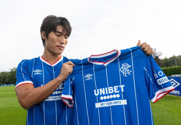 Rangers sign Minsu Kim from Girona on a four year deal. Rangers sign Min Su Kim - The Rangers Training Centre, Glasgow, Lanarkshire, Scotland, UK - 27 Aug 2026Glasgow The Rangers Training Centre Lanarkshire, Scotland United Kingdom EDITORIAL USE ONLY  Copyright: xRangersxFC Shutterstockx 17120243r