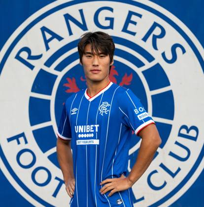 Rangers sign Minsu Kim from Girona on a four year deal. Rangers sign Min Su Kim - The Rangers Training Centre, Glasgow, Lanarkshire, Scotland, UK - 27 Aug 2026Glasgow The Rangers Training Centre Lanarkshire, Scotland United Kingdom EDITORIAL USE ONLY  Copyright: xRangersxFC Shutterstockx 17120243m