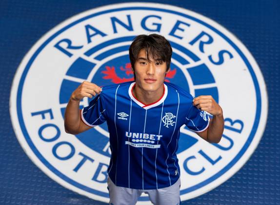 Rangers sign Minsu Kim from Girona on a four year deal. Rangers sign Min Su Kim - The Rangers Training Centre, Glasgow, Lanarkshire, Scotland, UK - 27 Aug 2026Glasgow The Rangers Training Centre Lanarkshire, Scotland United Kingdom EDITORIAL USE ONLY  Copyright: xRangersxFC Shutterstockx 17120243aa