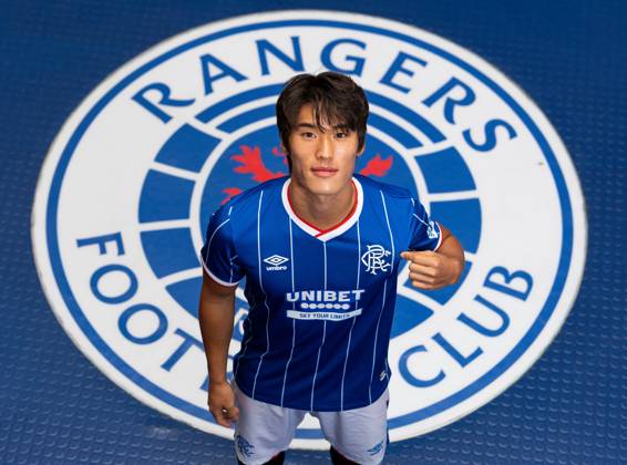 Rangers sign Minsu Kim from Girona on a four year deal. Rangers sign Min Su Kim - The Rangers Training Centre, Glasgow, Lanarkshire, Scotland, UK - 27 Aug 2026Glasgow The Rangers Training Centre Lanarkshire, Scotland United Kingdom EDITORIAL USE ONLY  Copyright: xRangersxFC Shutterstockx 17120243ab