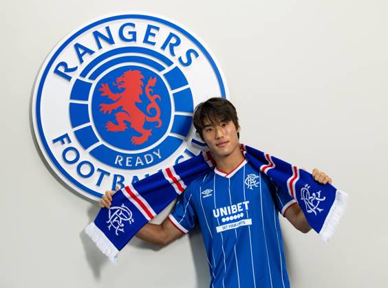 Rangers sign Minsu Kim from Girona on a four year deal. Rangers sign Min Su Kim - The Rangers Training Centre, Glasgow, Lanarkshire, Scotland, UK - 27 Aug 2026Glasgow The Rangers Training Centre Lanarkshire, Scotland United Kingdom EDITORIAL USE ONLY  Copyright: xRangersxFC Shutterstockx 17120243z