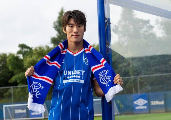 Rangers sign Minsu Kim from Girona on a four year deal. Rangers sign Min Su Kim - The Rangers Training Centre, Glasgow, Lanarkshire, Scotland, UK - 27 Aug 2026Glasgow The Rangers Training Centre Lanarkshire, Scotland United Kingdom EDITORIAL USE ONLY  Copyright: xRangersxFC Shutterstockx 17120243v