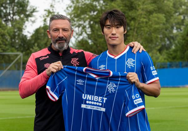 Rangers sign Minsu Kim from Girona on a four year deal. Rangers sign Min Su Kim - The Rangers Training Centre, Glasgow, Lanarkshire, Scotland, UK - 27 Aug 2026Glasgow The Rangers Training Centre Lanarkshire, Scotland United Kingdom EDITORIAL USE ONLY  Copyright: xRangersxFC Shutterstockx 17120243u