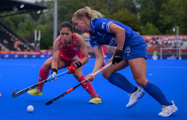 Hockey World Cup Semi Final Heather McEwan of Scotland during the 11 12th classification match against Japan in the 2026 Womens FIH Hockey World Cup at Wagener Stadium, Amstelveen 27 08 2026 UK Newspapers OUT Copyright: xGraemexWilcocksonx FIL-23842-0035