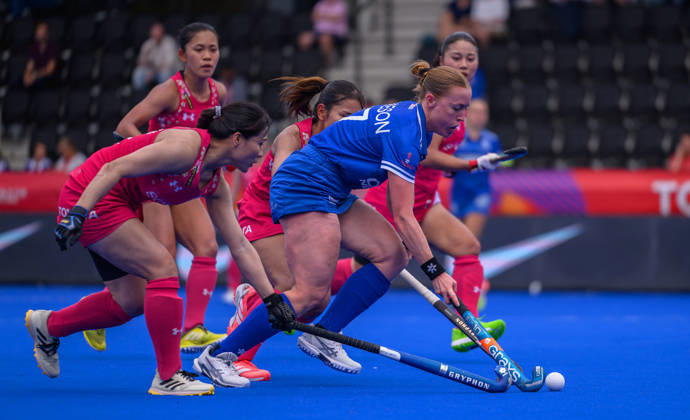 Hockey World Cup Semi Final Sarah Jamieson advances with the ball during the 11 12th classification match between Japan and Scotland in the 2026 Womens FIH Hockey World Cup at Wagener Stadium, Amstelveen 27 08 2026 UK Newspapers OUT Copyright: xGraemexWilcocksonx FIL-23842-0036