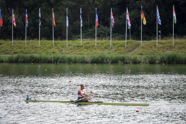 Amsterdam The Netherlands 27th August 2026 2026 World Rowing Championships on the Bosbaan in Amsterdam Lightweight Women s Single Sculls Final B (Final) JOHANNA REICHARDT (GER) watersport,