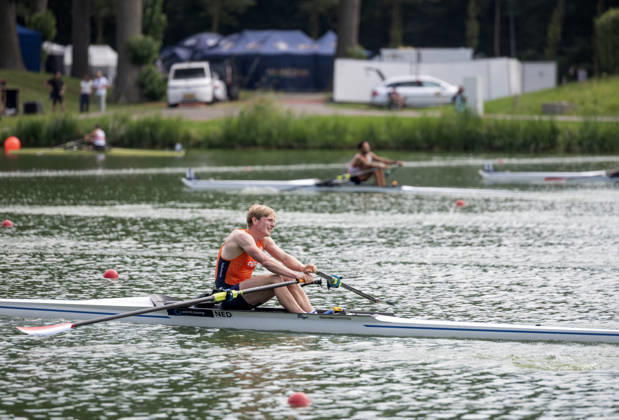 Amsterdam The Netherlands 27th August 2026 2026 World Rowing Championships on the Bosbaan in Amsterdam Lightweight Men s Single Sculls Final B (Final) CORNELUS PALSMA (NED) watersport,