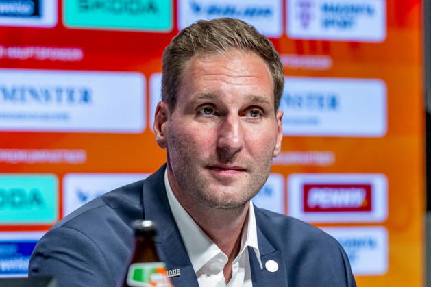 Andre Rankel (Bundestrainer, Deutscher Eishockey Bund DEB) Portrait Portraet GER, Eishockey, Pressekonferenz, offizielle Vorstellung neuer Bundestrainer Deutscher Eishockey Bund DEB, 27.08.2026 Foto: HMB Media Franz Feiner Copyright: HMBxMedia FranzxFeiner