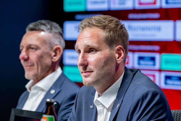 Andre Rankel (Bundestrainer, Deutscher Eishockey Bund DEB) Portrait Portraet GER, Eishockey, Pressekonferenz, offizielle Vorstellung neuer Bundestrainer Deutscher Eishockey Bund DEB, 27.08.2026 Foto: HMB Media Franz Feiner Copyright: HMBxMedia FranzxFeiner