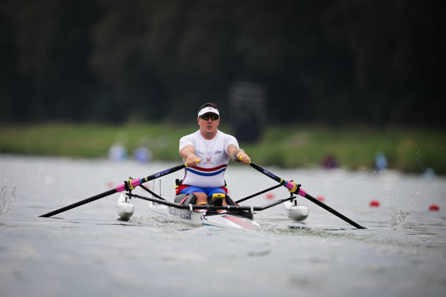 RECORD DATE NOT STATED 27th August 2026; Bosbaan, Amsterdam, Holland, Netherlands; 2026 World Rowing Championships, Day Four; Heat; Great Britain PR1 Mens Single Sculls (PR1 M1x) with Benjamin Pritchard AnthonyxBenoit