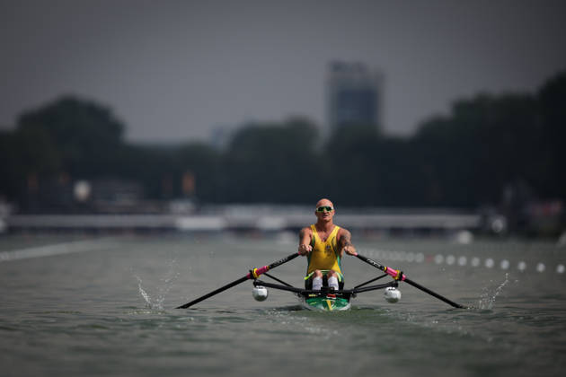 RECORD DATE NOT STATED 27th August 2026; Bosbaan, Amsterdam, Holland, Netherlands; 2026 World Rowing Championships, Day Four; Heat; Australia PR1 Mens Single Sculls (PR1 M1x) with Erik Horrie AnthonyxBenoit