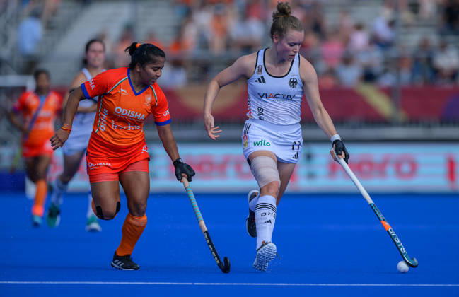 Hockey World Cup Semi Final Lena Micheel of Germany during the 5 6th classification match between India and Germany in the 2026 Womens FIH Hockey World Cup at Wagener Stadium, Amstelveen 27 08 2026 UK Newspapers OUT Copyright: xGraemexWilcocksonx FIL-23842-0045