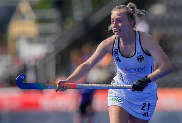 Hockey World Cup Semi Final Sara Strauss of Germany Women (Die Danas) during the 5 6th classification match between India and Germany in the 2026 Womens FIH Hockey World Cup at Wagener Stadium, Amstelveen 27 08 2026 UK Newspapers OUT Copyright: xGraemexWilcocksonx FIL-23842-0048