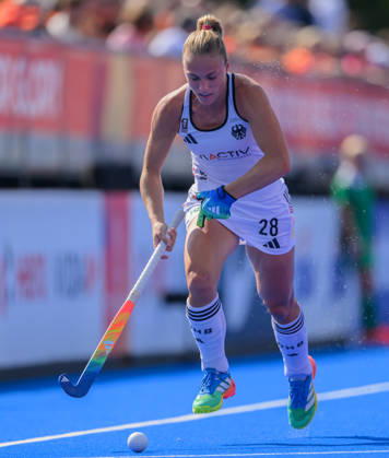 Hockey World Cup Semi Final Jette Fleschütz of Germany Women (Die Danas) during the 5 6th classification match between India and Germany in the 2026 Womens FIH Hockey World Cup at Wagener Stadium, Amstelveen 27 08 2026 UK Newspapers OUT Copyright: xGraemexWilcocksonx FIL-23842-0049