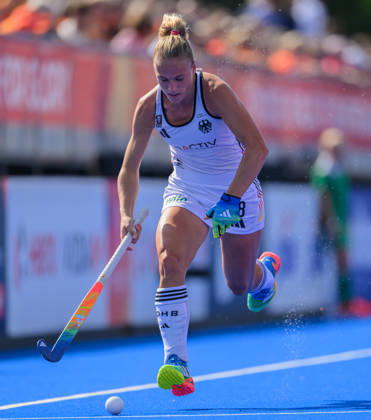 Hockey World Cup Semi Final Jette Fleschütz of Germany Women (Die Danas) during the 5 6th classification match between India and Germany in the 2026 Womens FIH Hockey World Cup at Wagener Stadium, Amstelveen 27 08 2026 UK Newspapers OUT Copyright: xGraemexWilcocksonx FIL-23842-0050
