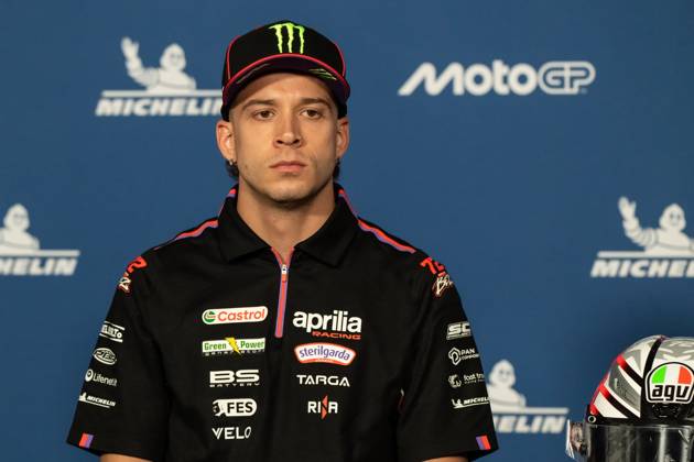 RECORD DATE NOT STATED MotoGP, 13th round of the World Championship, WM, Weltmeisterschaft in Aragon. Aragon (Spain), 27 08 2026 - Marco Bezzecchi (72), Aprilia Racing rider, during the press conference, PK, Pressekonferenz for the 13th round of the MotoGP World Championship, Aragon Grand Prix, Motorland Spain Aragao Spain Copyright: xJoaquimxGalantex