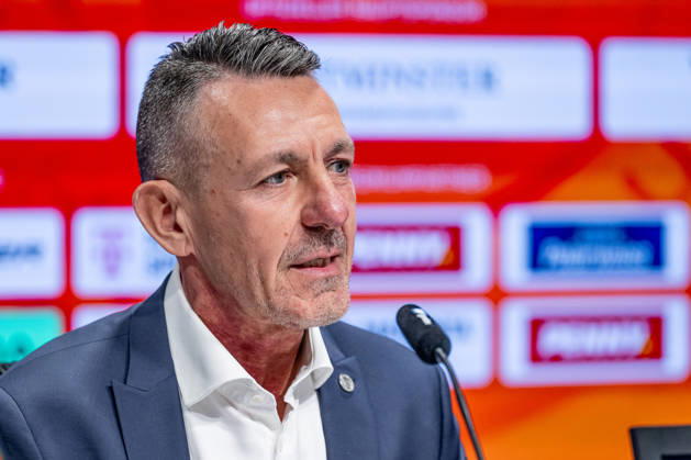 Frank Lutz (Vorstandsvorsitzender, Deutscher Eishockey Bund DEB) Portrait Portraet GER, Eishockey, Pressekonferenz, offizielle Vorstellung neuer Bundestrainer Deutscher Eishockey Bund DEB, 27.08.2026 Foto: HMB Media Franz Feiner Copyright: HMBxMedia FranzxFeiner