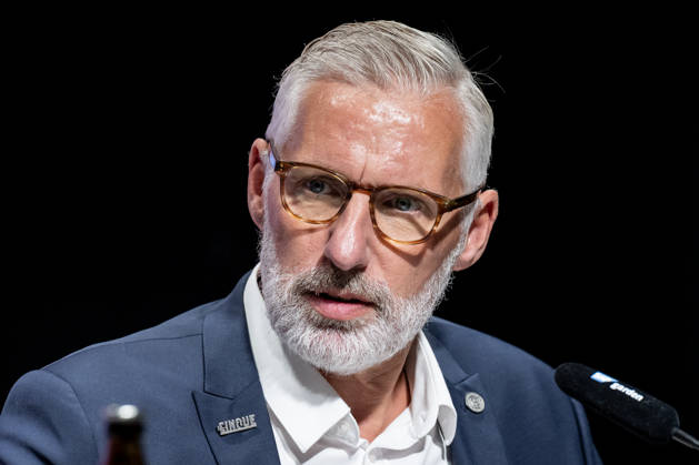 Christian Künast (Vorstand Deutscher Eishockey Bund DEB) Portrait Portraet GER, Eishockey, Pressekonferenz, offizielle Vorstellung neuer Bundestrainer Deutscher Eishockey Bund DEB, 27.08.2026 Foto: HMB Media Franz Feiner Copyright: HMBxMedia FranzxFeiner