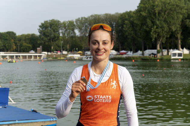 Amsterdam The Netherlands 27th August 2026 2026 World Rowing Championships on the Bosbaan in Amsterdam Lightweight Women s Single Sculls Final A (Final) Femke Van De Vliet (NED) wins bronze watersport,