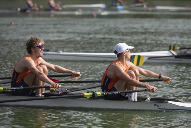 Amsterdam The Netherlands 27th August 2026 2026 World Rowing Championships on the Bosbaan in Amsterdam Lightweight Men s Double Sculls Final A (Final) B Erik Van Eijck Van Heslinga S Frederik Ploeg (NED) watersport,