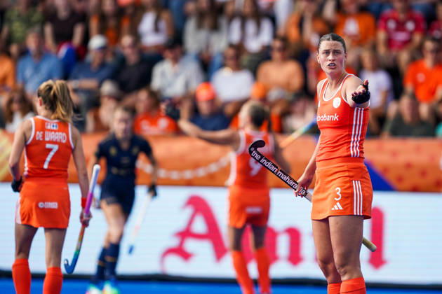 2026-08-27 Netherlands v Belgium - FIH Hockey World Cup AMSTELVEEN, NETHERLANDS - AUGUST 27: Rosa Fernig of Netherlands during the FIH Hockey World Cup match between Netherlands and Belgium at Wagener Stadion on August 27, 2026 in Amstelveen, Netherlands. Amstelveen Wagener Stadion Netherlands Content not available for redistribution in The Netherlands directly or indirectly through any third parties. Copyright: xAndrexWeeningx