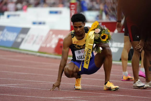 Zürich, Switzerland - August 27: Yuki Joseph Nakajima (JPN) after wining during the Wanda Diamond League Weltklasse Zürich at Stadion Letzigrund on August 27, 2026 in Zürich, Switzerland. Copyright: xKjetilxWaberx xSPPx Sportspressphoto_SPR217159