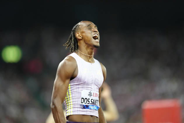 Zürich, Switzerland - August 27: Alison dos Santos (BRA) with a new world record competes in the 400m Hurdles Men during the Wanda Diamond League Weltklasse Zürich at Stadion Letzigrund on August 27, 2026 in Zürich, Switzerland. Copyright: xKjetilxWaberx xSPPx Sportspressphoto_SPR217216