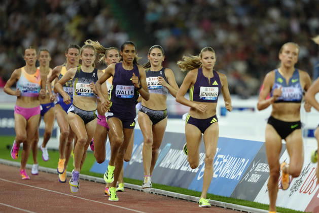 Zürich, Switzerland - August 27: Olivia Gürth - Olivia Gurth (GER), Gracie Hyde (USA), Gesa Felicitas Krause (GER), Ilona Mononen (FIN) and Alice Finot (FRA) compete in the 3000m Steeplechase Women during the Wanda Diamond League Weltklasse Zürich at Stadion Letzigrund on August 27, 2026 in Zürich, Switzerland. Copyright: xKjetilxWaberx xSPPx Sportspressphoto_SPR217236