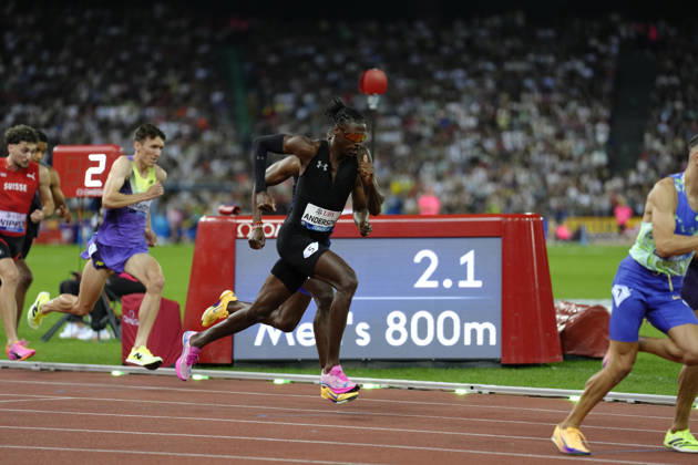 Zürich, Switzerland - August 27: Navasky Anderson (JAM), Ramon Wipfli (SUI) and Jake Wightman (GBR) compete in the 800m Men during the Wanda Diamond League Weltklasse Zürich at Stadion Letzigrund on August 27, 2026 in Zürich, Switzerland. Copyright: xKjetilxWaberx xSPPx Sportspressphoto_SPR217260