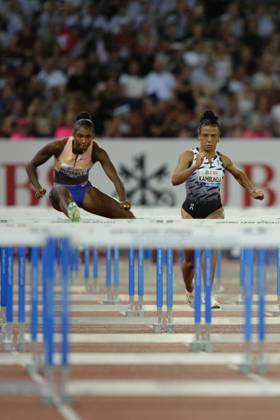 Zürich, Switzerland - August 27: Masai Russell (USA) run for a new world record in the 100m Hurdles Women during the Wanda Diamond League Weltklasse Zürich at Stadion Letzigrund on August 27, 2026 in Zürich, Switzerland. Copyright: xKjetilxWaberx xSPPx Sportspressphoto_SPR217274