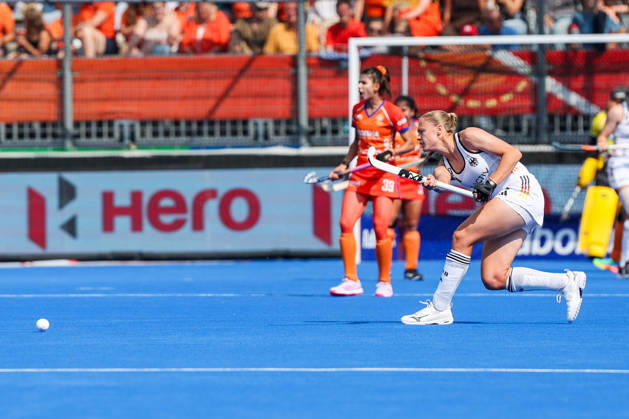 Feldhockey, FIH Hockey World Cup 2026 women, Indien vs. Deutschland Ines Wanner (GER 12) beim Abschlag Wavre Belfius Hockey Arena Belgien Copyright: xSusannexBreithauptx
