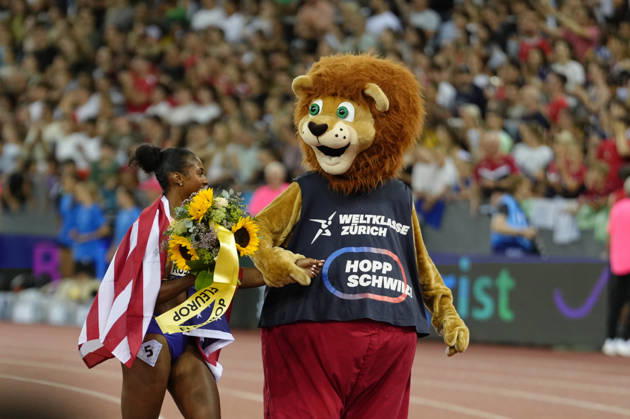 Zürich, Switzerland - August 27: Masai Russell (USA) run for a new world record in the 100m Hurdles Women during the Wanda Diamond League Weltklasse Zürich at Stadion Letzigrund on August 27, 2026 in Zürich, Switzerland. Copyright: xKjetilxWaberx xSPPx Sportspressphoto_SPR217275