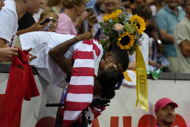 Zürich, Switzerland - August 27: Masai Russell (USA) run for a new world record in the 100m Hurdles Women during the Wanda Diamond League Weltklasse Zürich at Stadion Letzigrund on August 27, 2026 in Zürich, Switzerland. Copyright: xKjetilxWaberx xSPPx Sportspressphoto_SPR217284