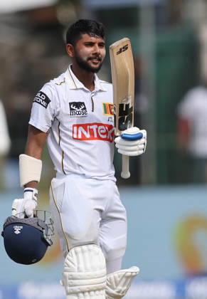 IND vs SL, 2nd Test, Day 5 Colombo Sri Lanka , Aug 27 (ANI): Sri Lanka s Sonal Dinusha celebrates his century on day 5 of the 2nd Test match against India, at Sinhalese Sports Club ground in Colombo on Thursday. Colombo Sri Lanka Copyright: xANIx ANI_20260827410