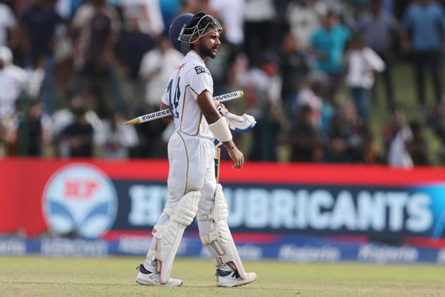 IND vs SL, 2nd Test, Day 5 Colombo Sri Lanka , Aug 27 (ANI): Sri Lanka s Sonal Dinusha walks back to pavilion after the end of the 2nd test match against India, at Sinhalese Sports Club ground in Colombo on Thursday. Colombo Sri Lanka Copyright: xANIx ANI_20260827430