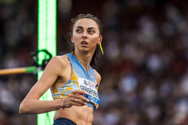 ZÜRICH, SWITZERLAND - AUGUST 27: Iryna Gerashchenko of Ukraine (UKR) during the high jump at Diamond League: Weltklasse Zürich on August 27, 2026 in the Stadion Letzigrund, Zürich, Switzerland. Copyright: xUlfxSchillerx