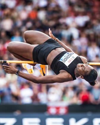 ZÜRICH, SWITZERLAND - AUGUST 27: Marithe-Therese Engondo of Switzerland (SUI) competes in the high jump at Diamond League: Weltklasse Zürich on August 27, 2026 in the Stadion Letzigrund, Zürich, Switzerland. Copyright: xUlfxSchillerx