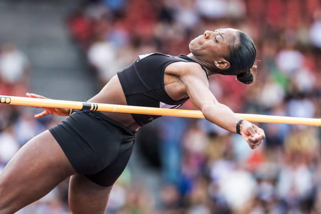 ZÜRICH, SWITZERLAND - AUGUST 27: Marithe-Therese Engondo of Switzerland (SUI) competes in the womens high jump at Diamond League: Weltklasse Zürich on August 27, 2026 in the Stadion Letzigrund, Zürich, Switzerland. Copyright: xUlfxSchillerx